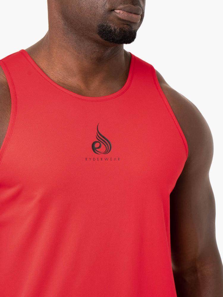 Red Ryderwear Men Tanks Heighten Mesh Regular Tank Men's Tanks | AU1120TV