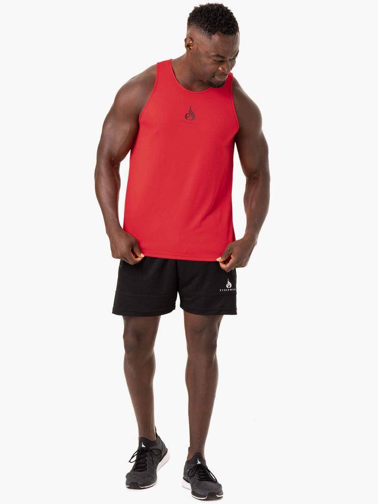 Red Ryderwear Men Tanks Heighten Mesh Regular Tank Men's Tanks | AU1120TV