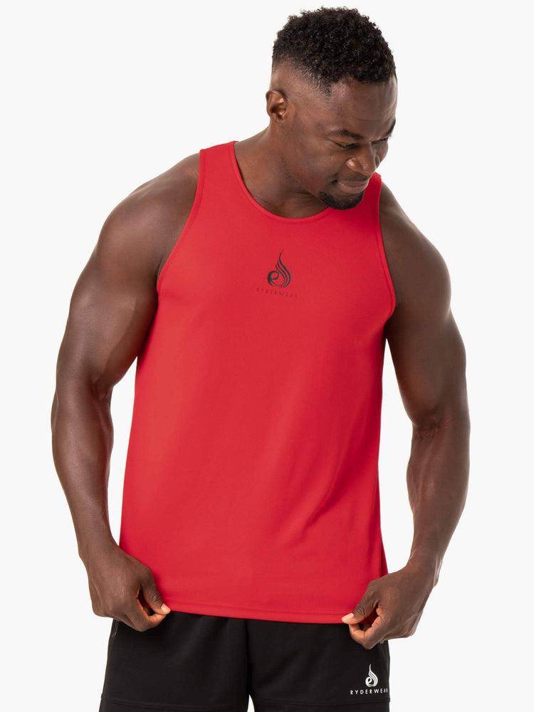 Red Ryderwear Men Tanks Heighten Mesh Regular Tank Men\'s Tanks | AU1120TV