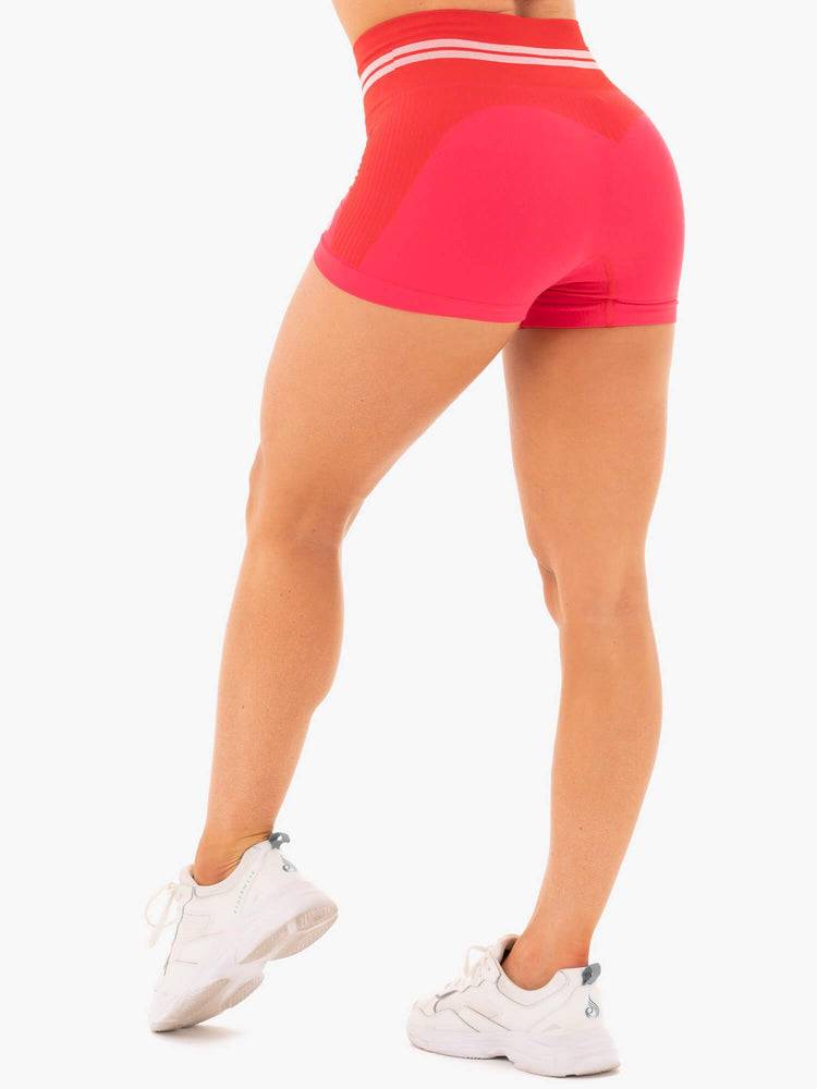 Red Ryderwear Women Shorts Freestyle Seamless High Waisted Women's Shorts | AU1983PQ