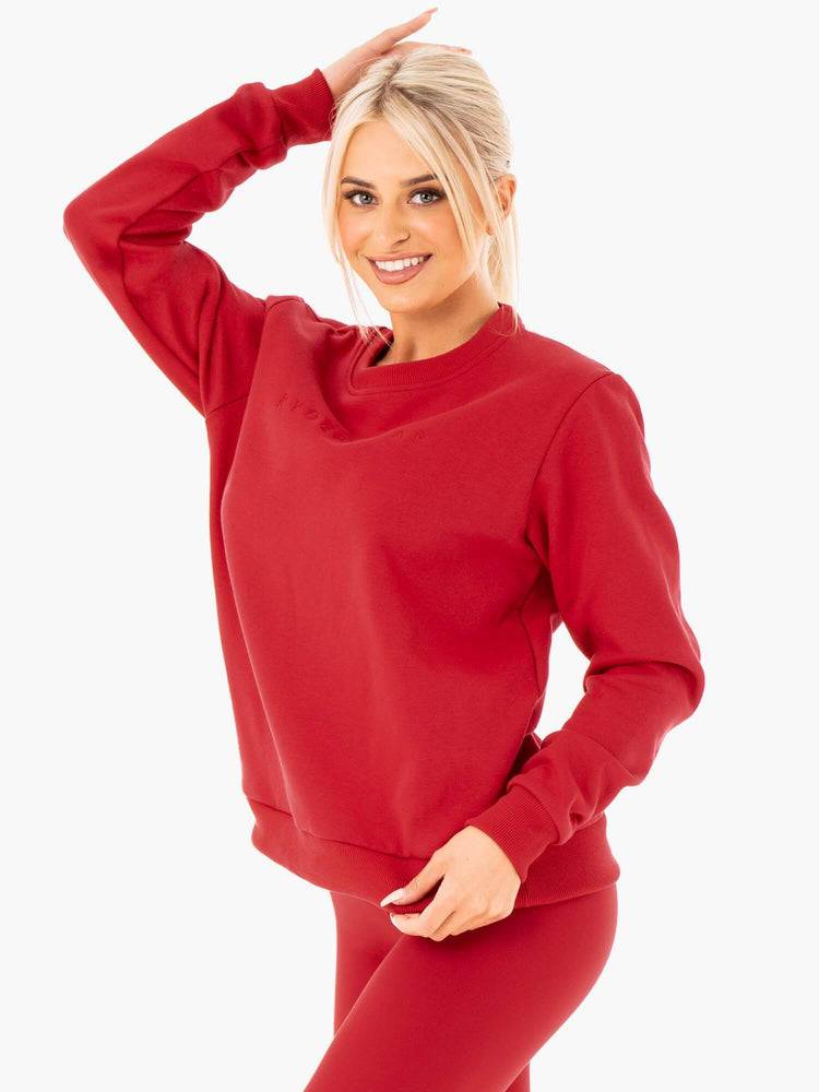 Red Ryderwear Women Sweaters Motion Oversized Women's Sweaters | AU2612MA