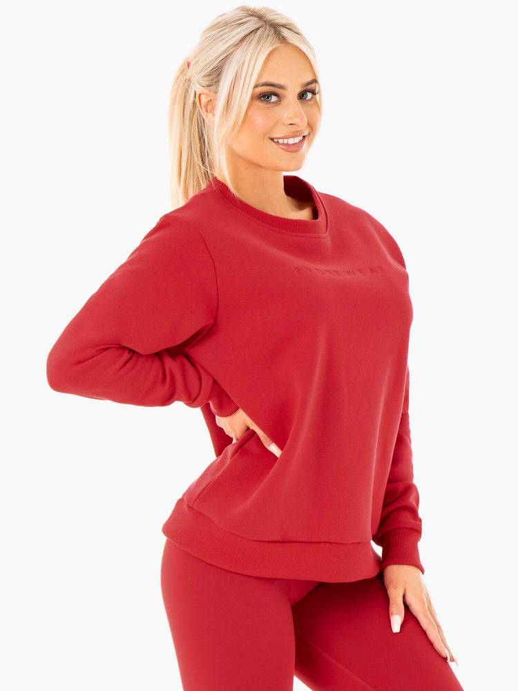 Red Ryderwear Women Sweaters Motion Oversized Women's Sweaters | AU2612MA