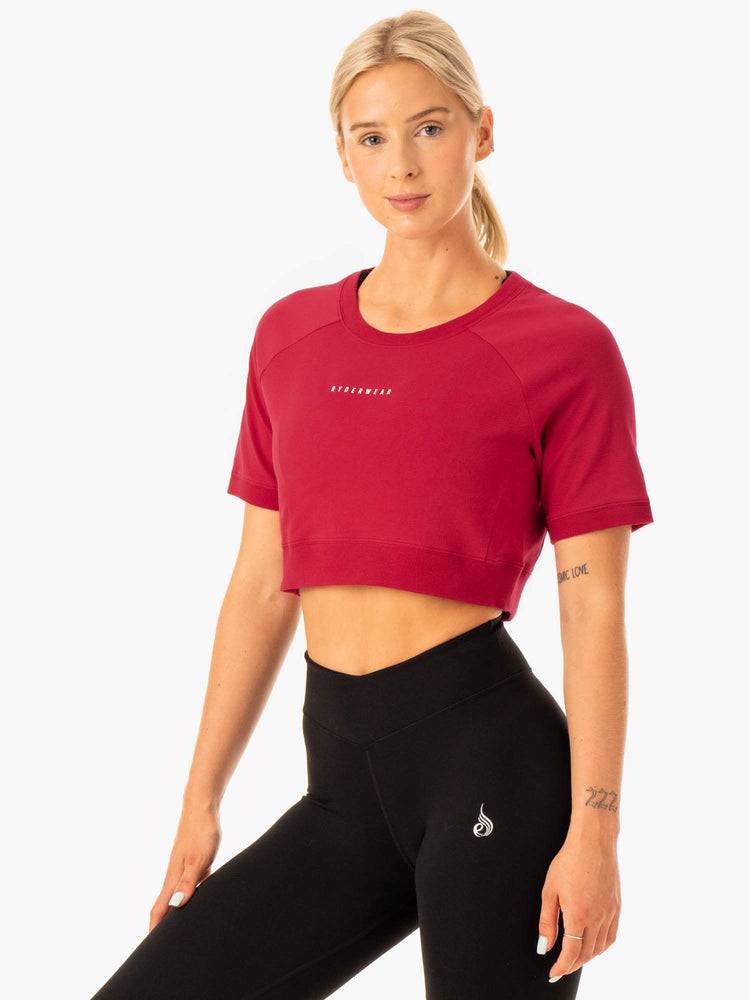 Red Ryderwear Women T Shirts Revival Cotton Women's T Shirts | AU2749TV