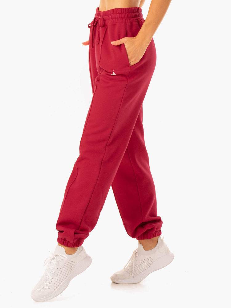 Red Ryderwear Women Track Pants Revival High Waisted Women's Track Pants | AU3072AP