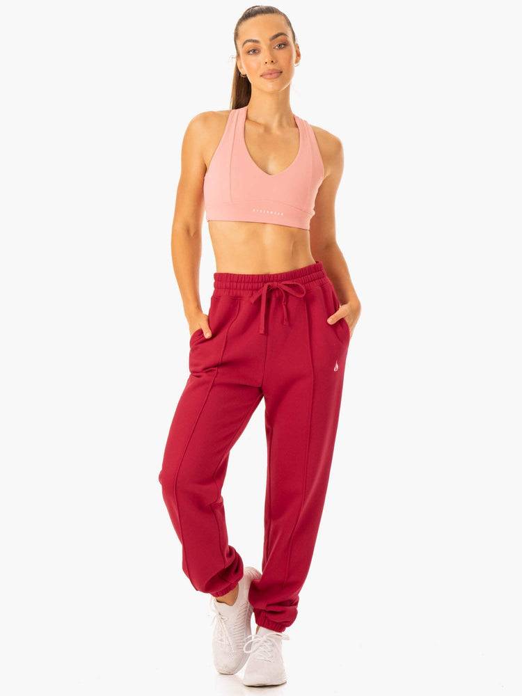 Red Ryderwear Women Track Pants Revival High Waisted Women's Track Pants | AU3072AP