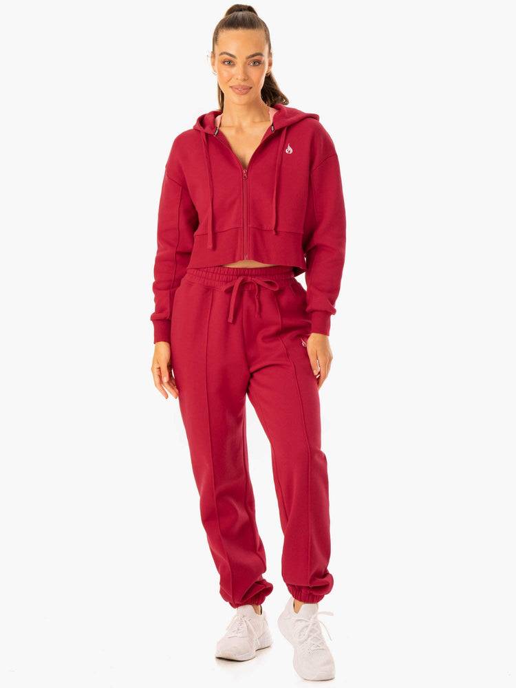 Red Ryderwear Women Track Pants Revival High Waisted Women's Track Pants | AU3072AP