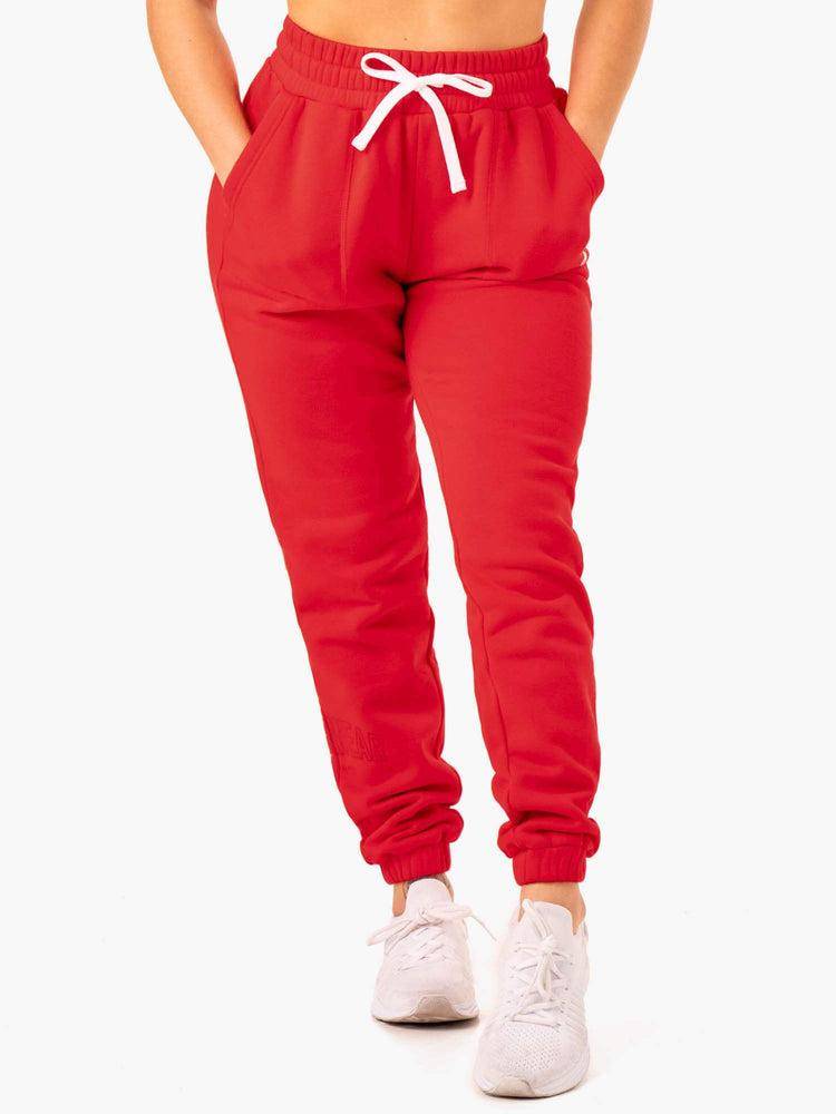 Red Ryderwear Women Track Pants Ultimate High Waisted Women's Track Pants | AU3058UT