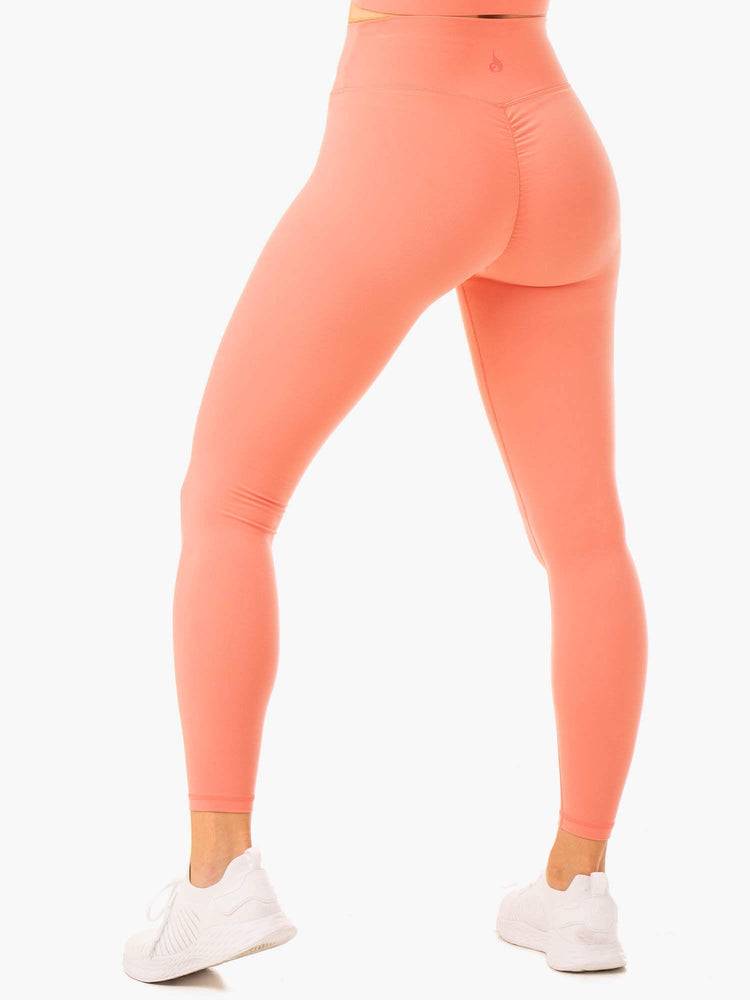 Rose Pink Ryderwear Women Leggings Serene Cross Over Scrunch Women's Leggings | AU1774OR