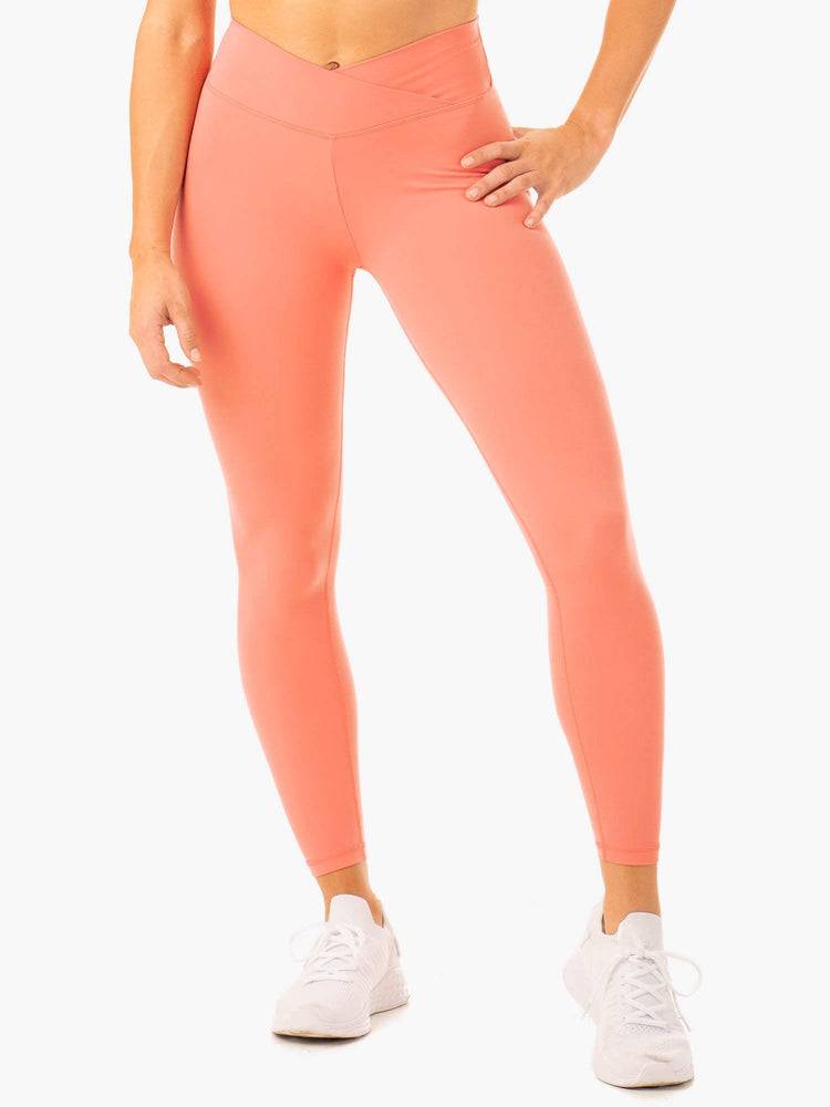 Rose Pink Ryderwear Women Leggings Serene Cross Over Scrunch Women\'s Leggings | AU1774OR