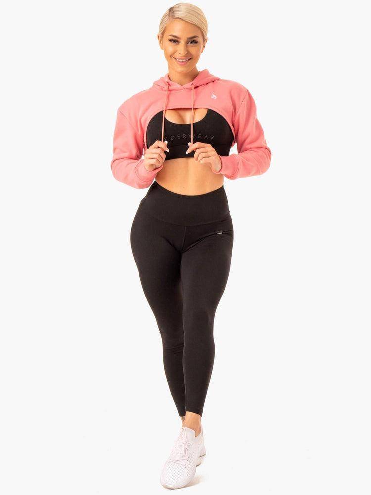 Rose Pink Ryderwear Women Sweaters Staples Super Crop Women's Sweaters | AU2586MA