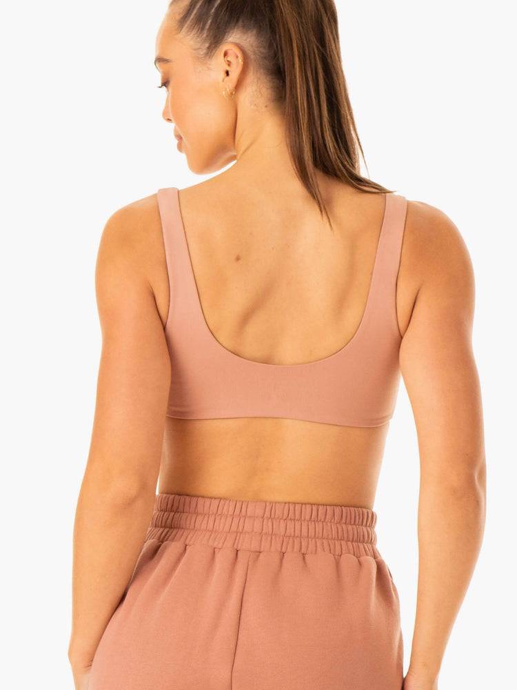 Rosewood Pink Ryderwear Women Sports Bra Elevate Lounge Women's Sports Bra | AU2345UT