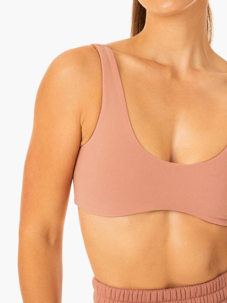 Rosewood Pink Ryderwear Women Sports Bra Elevate Lounge Women's Sports Bra | AU2345UT