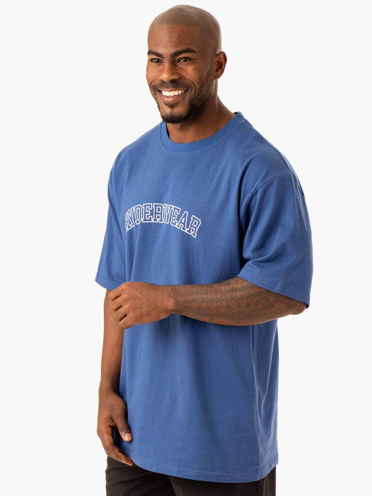 Royal Blue Ryderwear Men T Shirts Oversized Men's T Shirts | AU1279IS