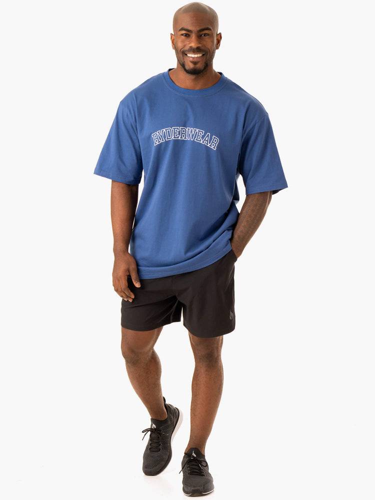 Royal Blue Ryderwear Men T Shirts Oversized Men's T Shirts | AU1279IS