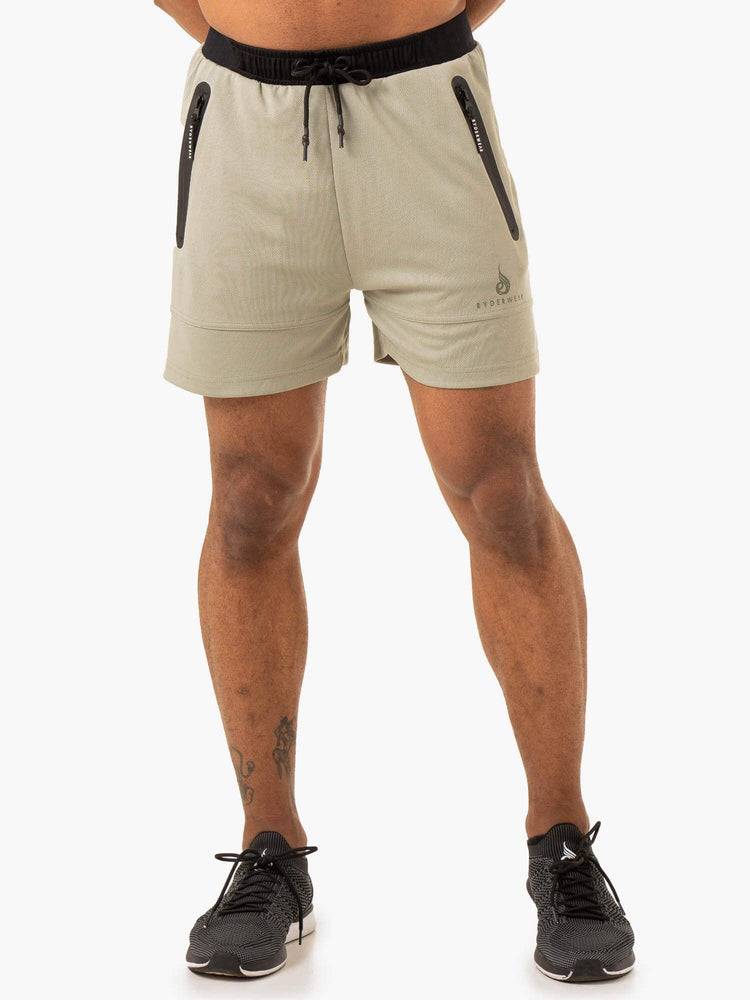 Sage Green Ryderwear Men Shorts Overdrive Mesh Men's Shorts | AU1393KI