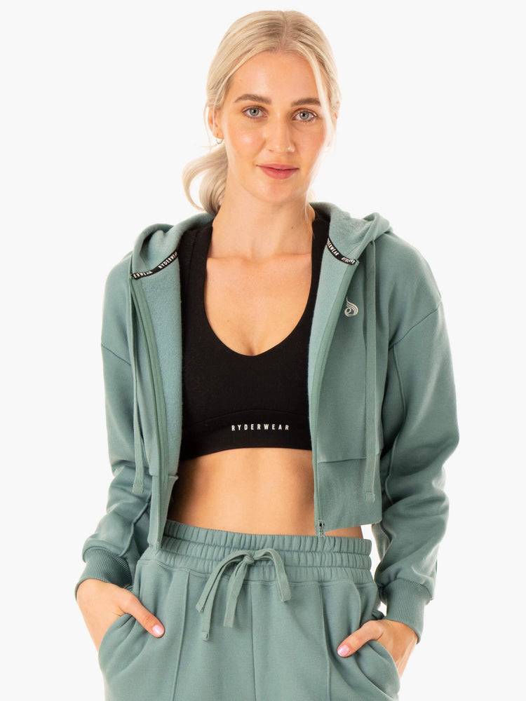 Sage Green Ryderwear Women Jackets Revival Zip Up Women's Jackets | AU1708XF