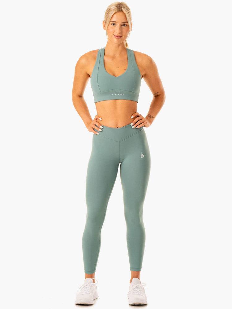 Sage Green Ryderwear Women Leggings Revival Scrunch Bum Women's Leggings | AU1790NB