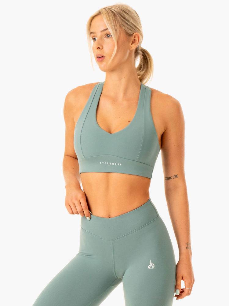 Sage Green Ryderwear Women Sports Bra Revival Women's Sports Bra | AU2272DN