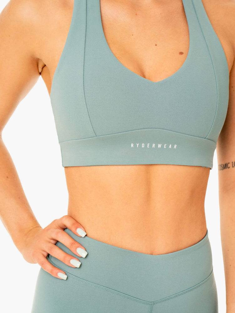 Sage Green Ryderwear Women Sports Bra Revival Women's Sports Bra | AU2272DN