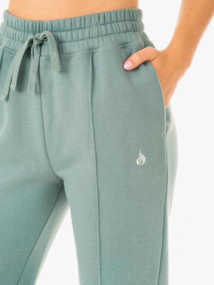 Sage Green Ryderwear Women Track Pants Revival High Waisted Women's Track Pants | AU3071SO