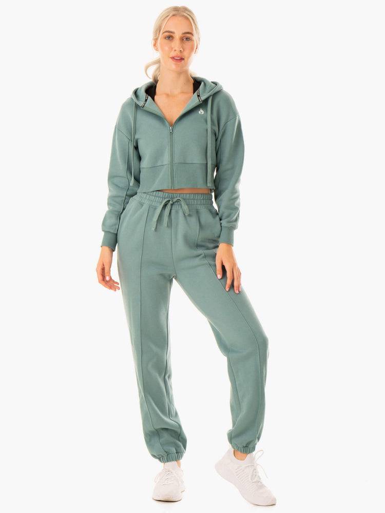 Sage Green Ryderwear Women Track Pants Revival High Waisted Women's Track Pants | AU3071SO