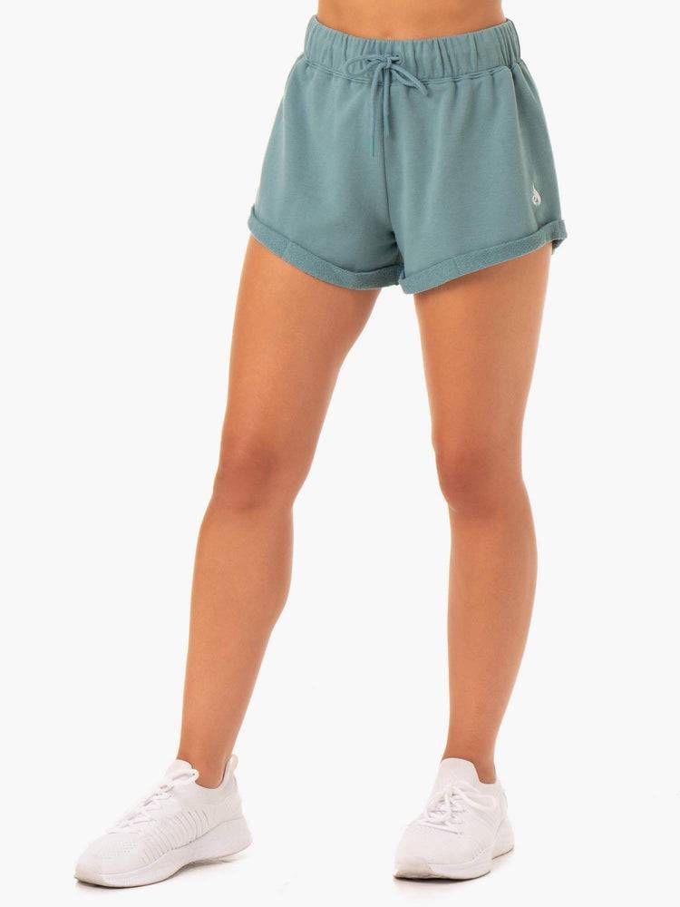 Sage Marl Ryderwear Women Shorts Off Duty Fleece Women's Shorts | AU1956OR