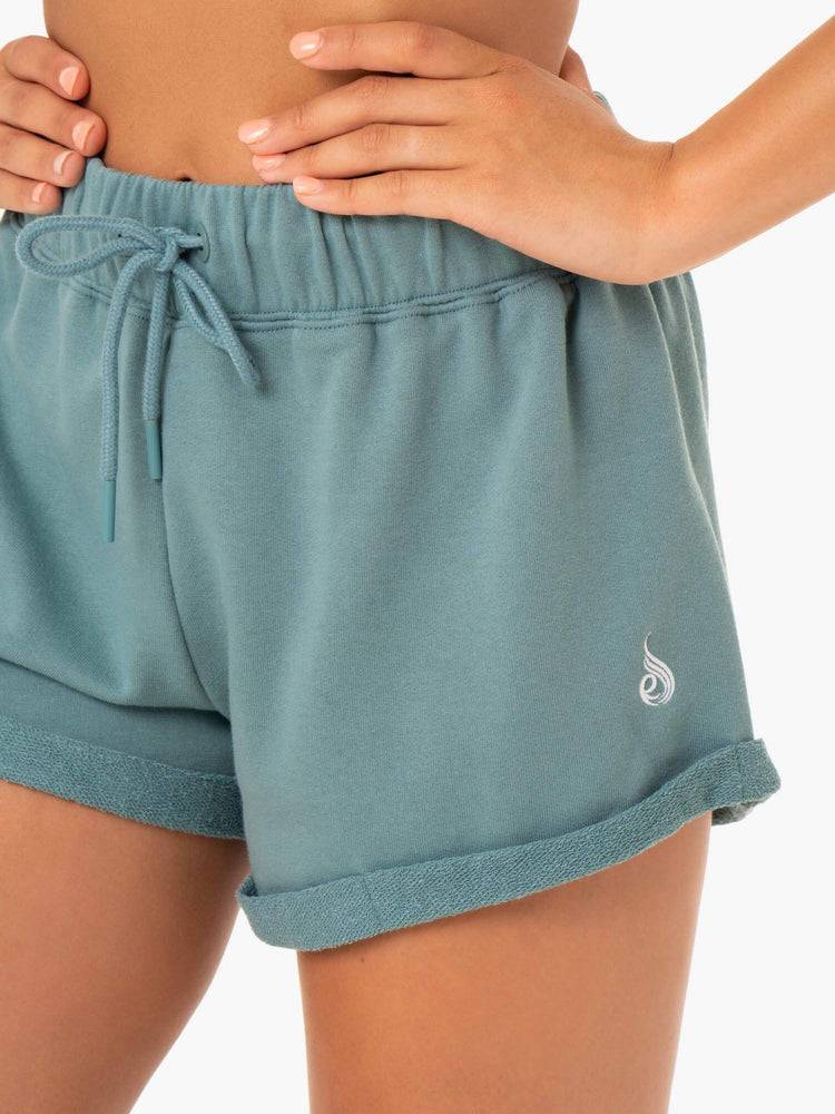 Sage Marl Ryderwear Women Shorts Off Duty Fleece Women's Shorts | AU1956OR