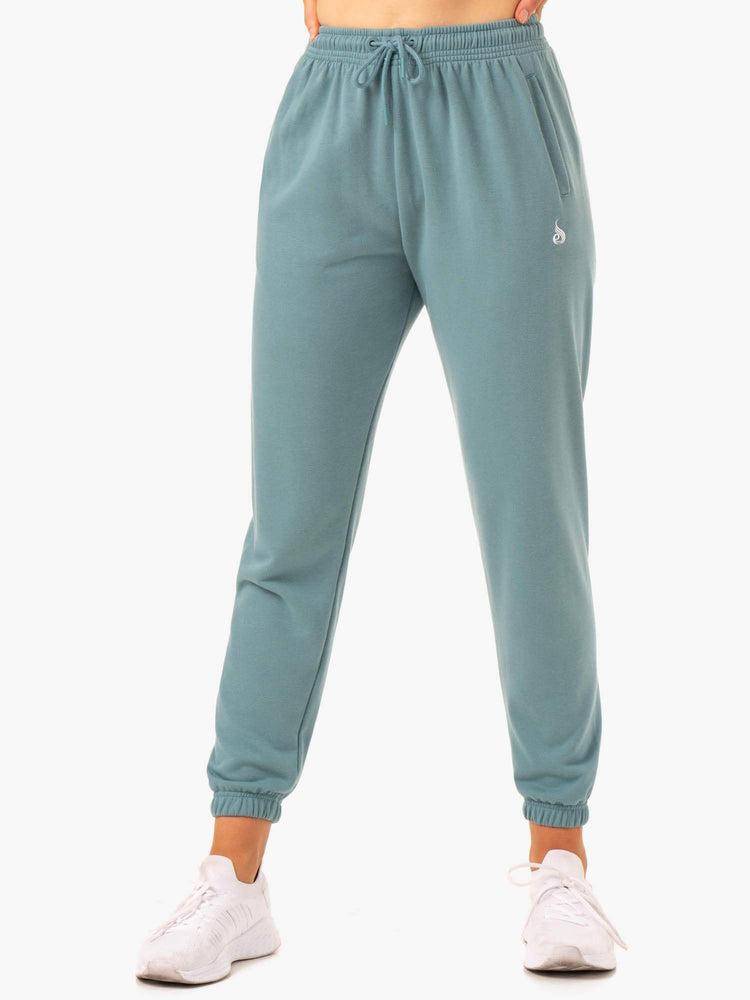 Sage Marl Ryderwear Women Track Pants Off-Duty Fleece Women's Track Pants | AU3047JJ