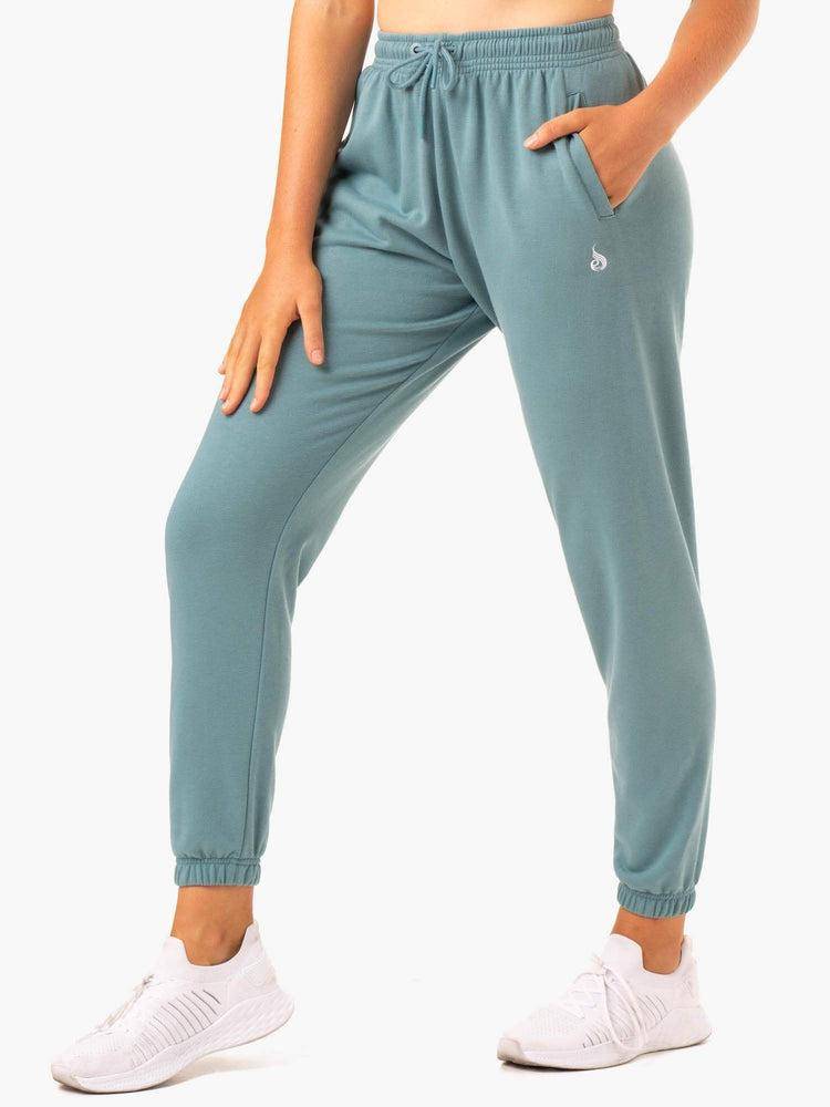 Sage Marl Ryderwear Women Track Pants Off-Duty Fleece Women's Track Pants | AU3047JJ