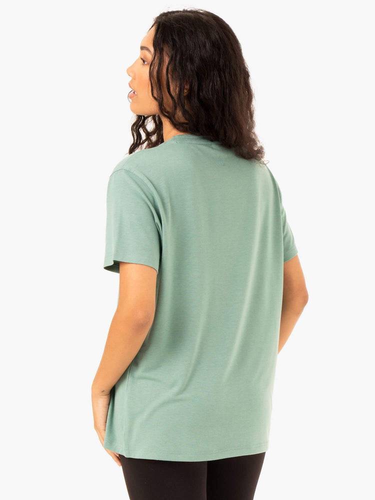 Sage Ryderwear Women T Shirts Boyfriend Longline Women's T Shirts | AU2730BC