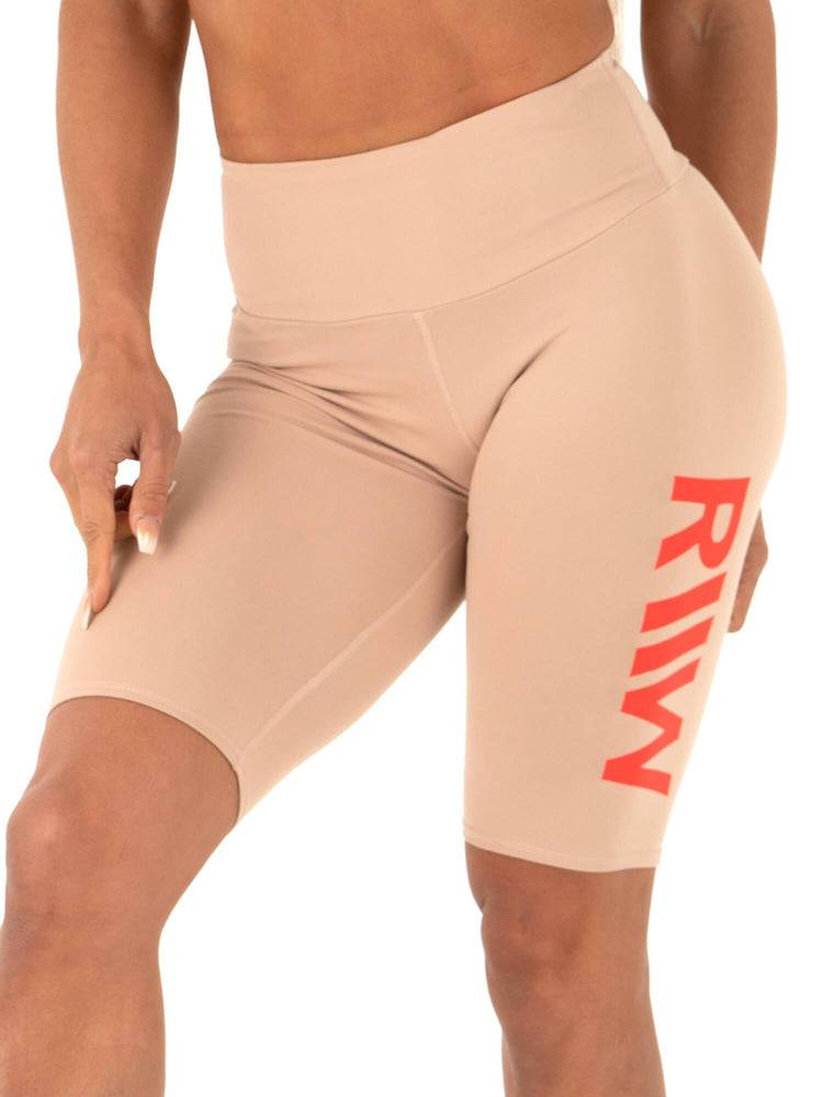 Sand Neon Ryderwear Women Shorts Neonude Scrunch Bum Bike Women's Shorts | AU1933SO