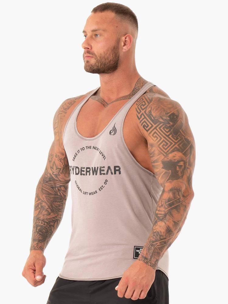 Sand Ryderwear Men Gym Stringers Duty Stringer T-Back Men's Gym Stringers | AU1515PQ