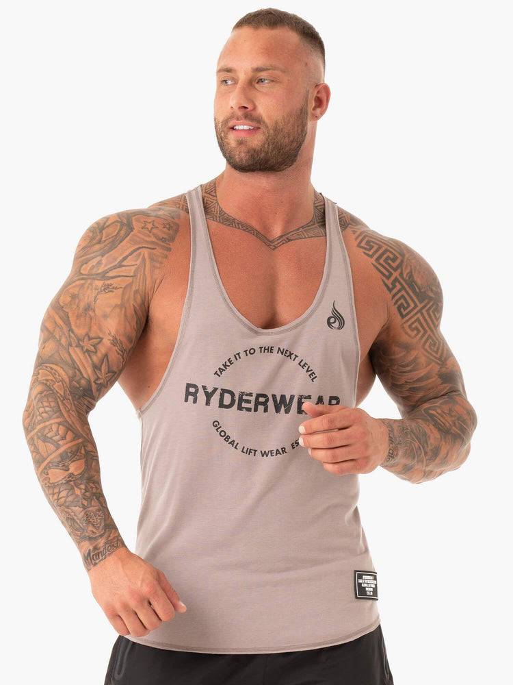 Sand Ryderwear Men Gym Stringers Duty Stringer T-Back Men's Gym Stringers | AU1515PQ