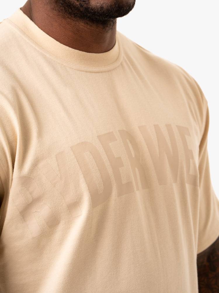 Sand Ryderwear Men T Shirts Force Oversized Men's T Shirts | AU1231SO