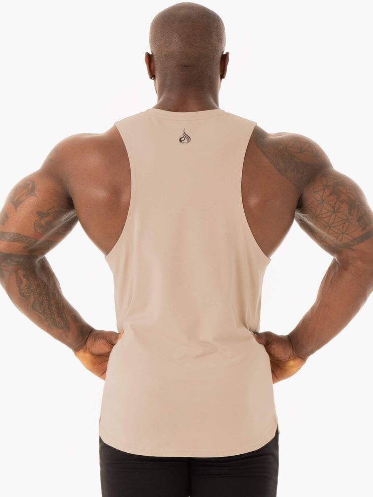 Sand Ryderwear Men Tanks Base Baller Tank Men's Tanks | AU1067RW