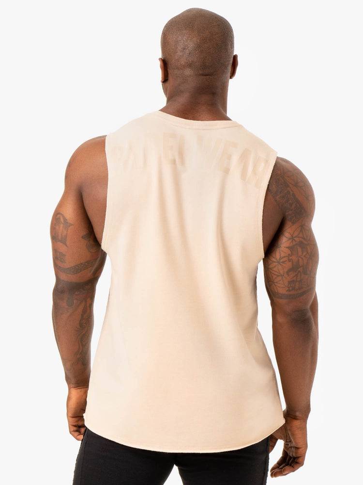 Sand Ryderwear Men Tanks Force Fleece Tank Men's Tanks | AU1116QZ