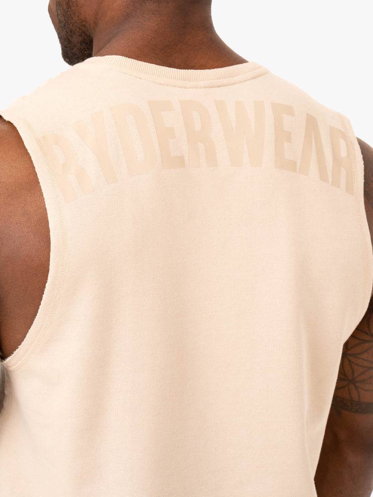 Sand Ryderwear Men Tanks Force Fleece Tank Men's Tanks | AU1116QZ