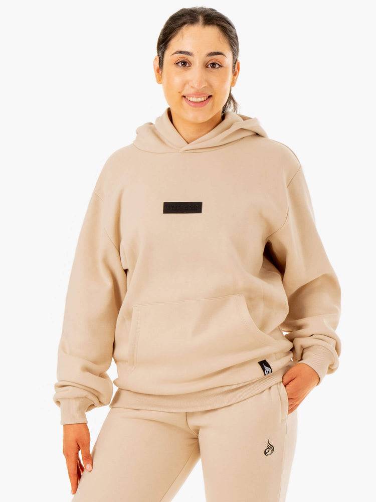 Sand Ryderwear Women Hoodie Unisex Pullover Women's Hoodie | AU1653KI