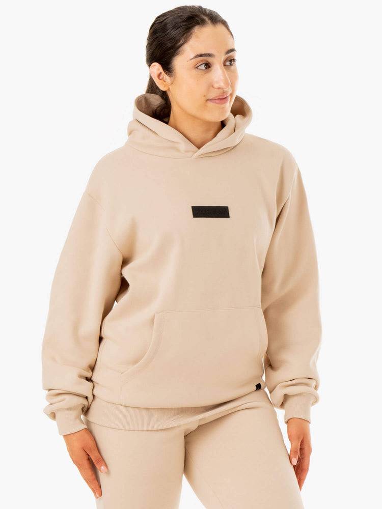 Sand Ryderwear Women Hoodie Unisex Pullover Women's Hoodie | AU1653KI