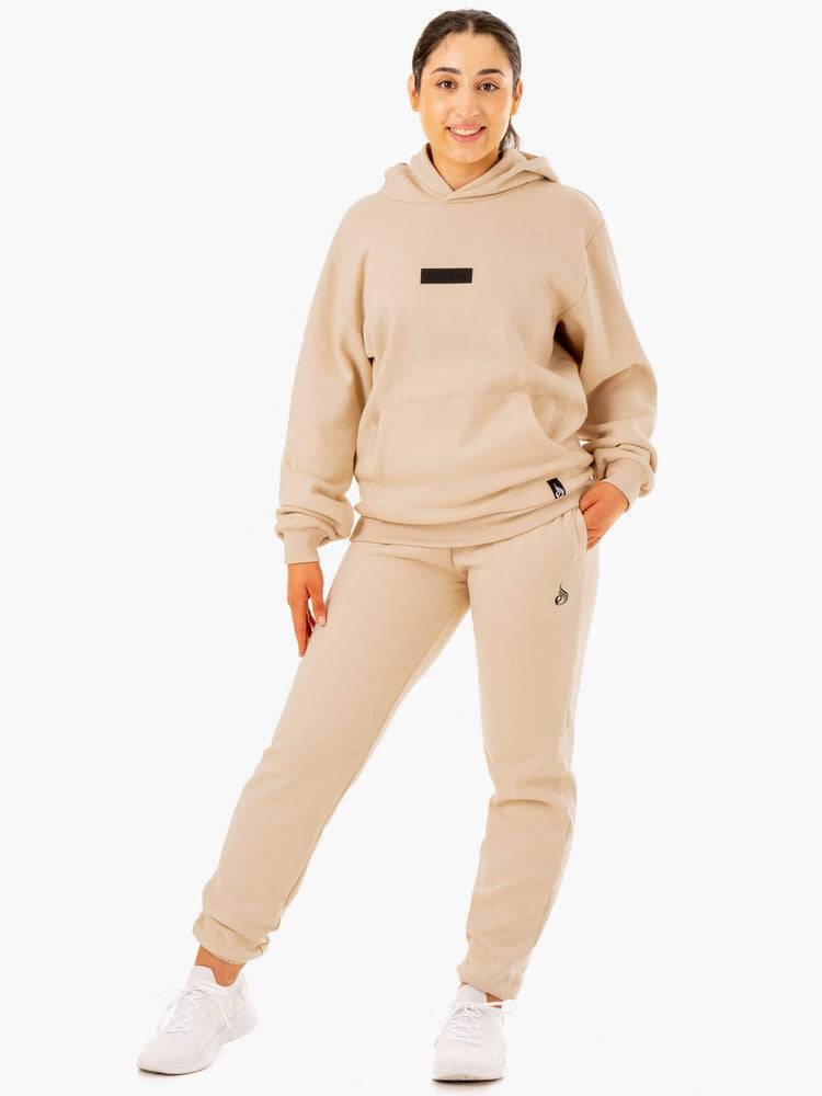 Sand Ryderwear Women Hoodie Unisex Pullover Women's Hoodie | AU1653KI