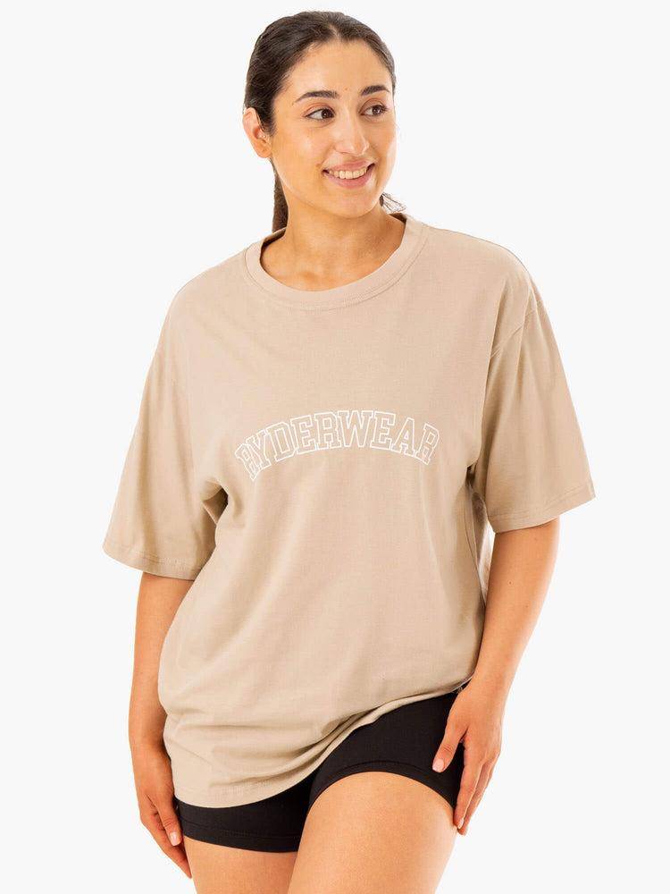 Sandstone Ryderwear Women T Shirts Oversized Women's T Shirts | AU2739GL