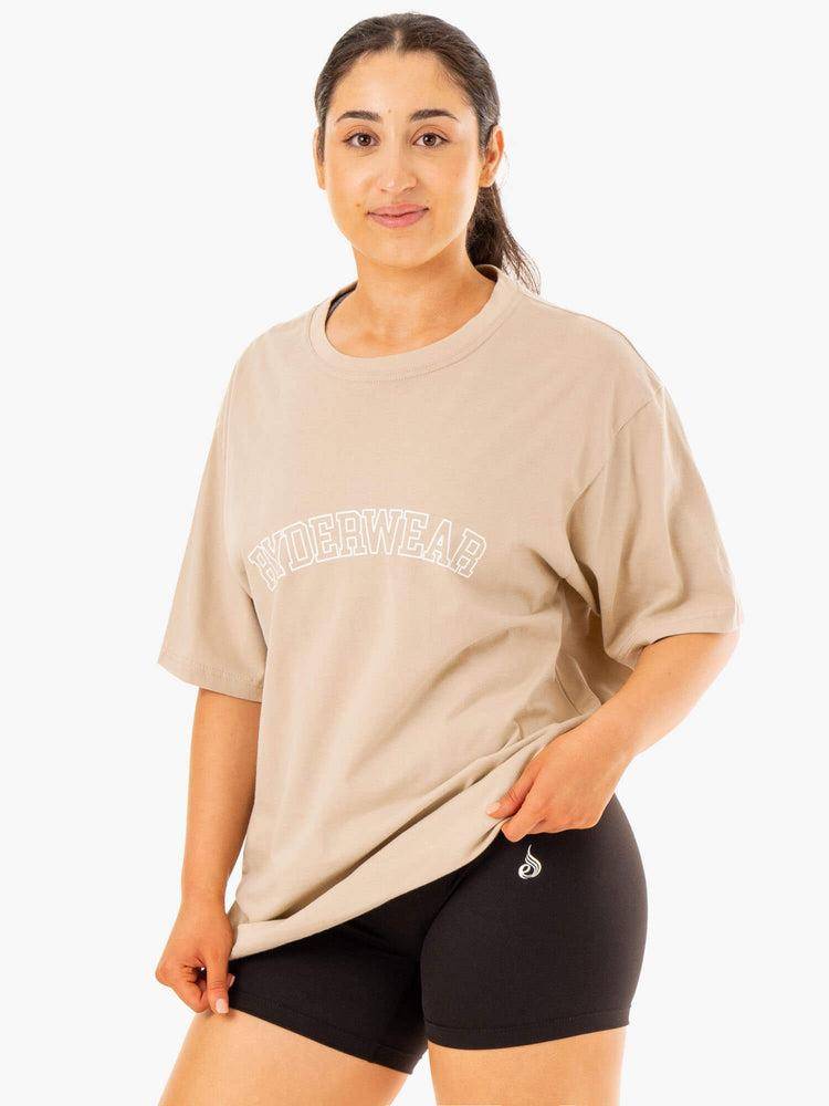 Sandstone Ryderwear Women T Shirts Oversized Women's T Shirts | AU2739GL