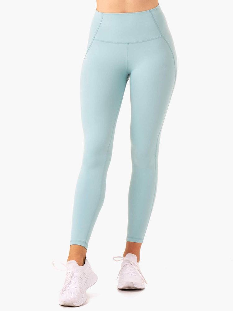 Seafoam Blue Ryderwear Women Leggings Sola High Waisted Women's Leggings | AU1872EX