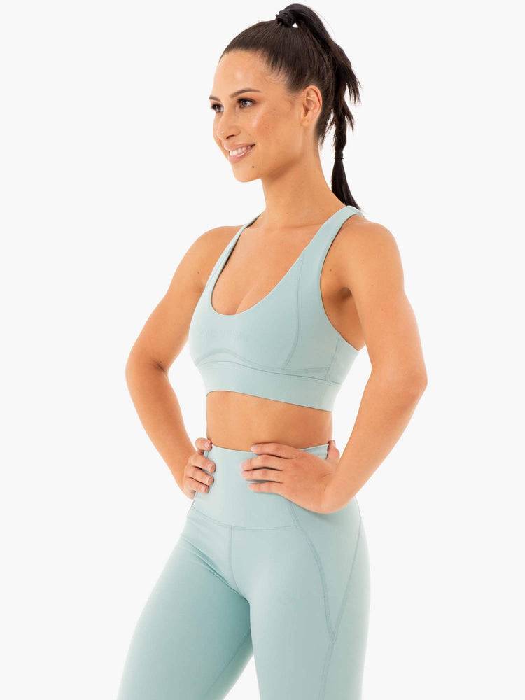 Seafoam Blue Ryderwear Women Sports Bra Sola Women's Sports Bra | AU2456MA