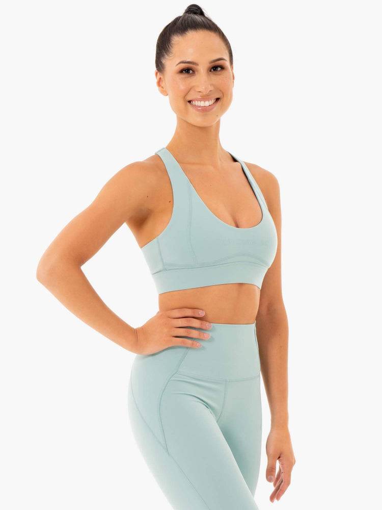 Seafoam Blue Ryderwear Women Sports Bra Sola Women's Sports Bra | AU2456MA