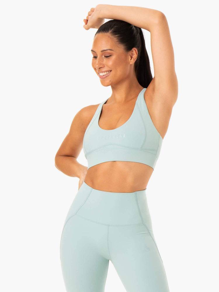 Seafoam Blue Ryderwear Women Sports Bra Sola Women\'s Sports Bra | AU2456MA