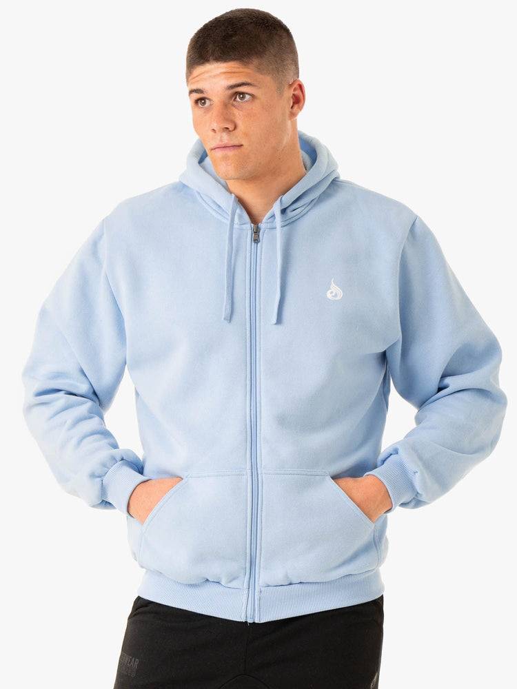 Sky Blue Ryderwear Men Sweaters Essential Zip Up Jacket Men\'s Sweaters | AU1317ZG