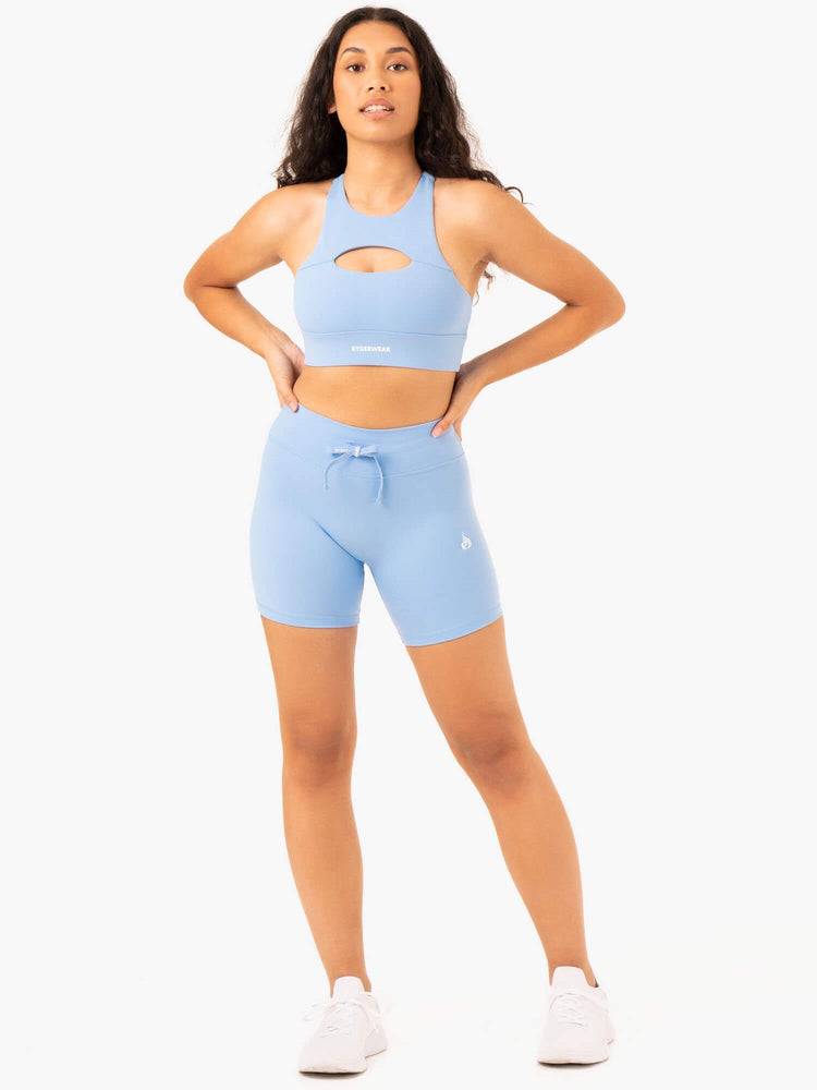 Sky Blue Ryderwear Women Shorts Replay High Waisted Women's Shorts | AU2113PQ