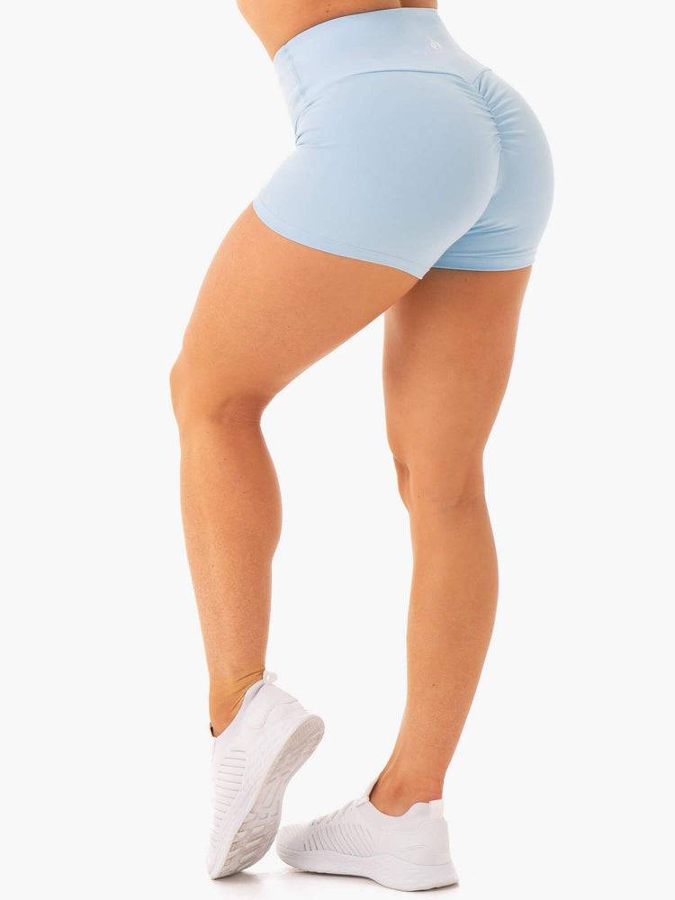 Sky Blue Ryderwear Women Shorts Staples Scrunch Bum Booty Women's Shorts | AU1947MA