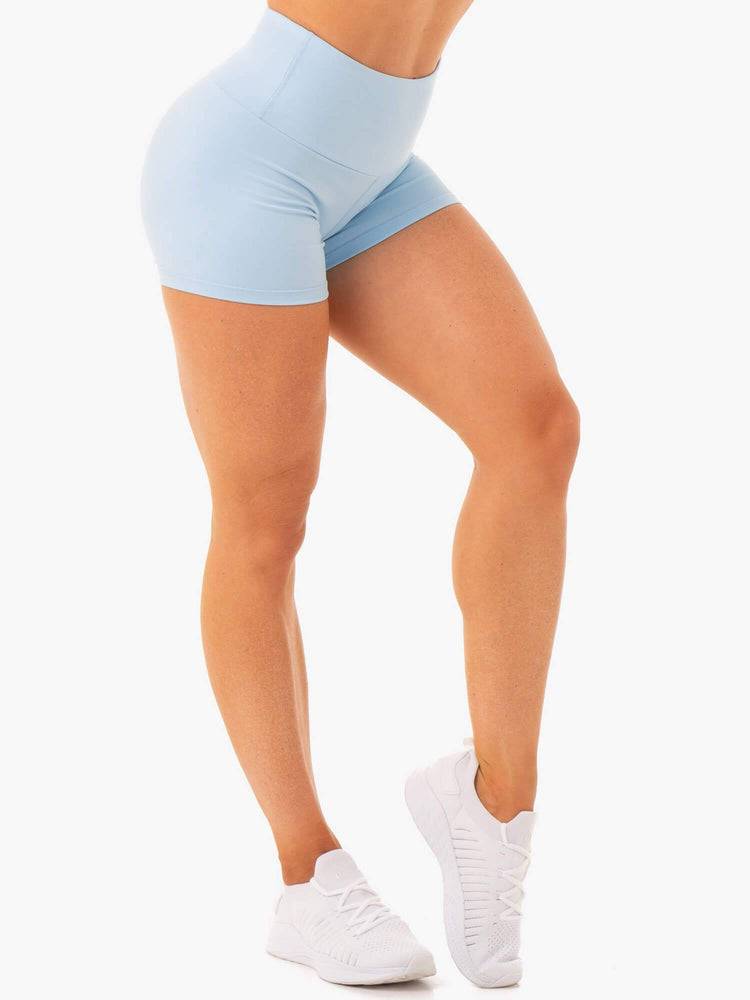 Sky Blue Ryderwear Women Shorts Staples Scrunch Bum Booty Women's Shorts | AU1947MA